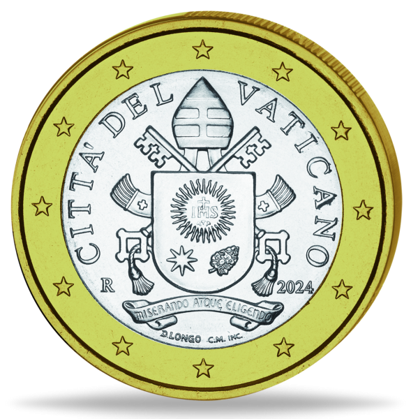 Vatikan, 1 Euro Wappen Papst Franziskus, 2024, bfr. - Münze Vorderseite