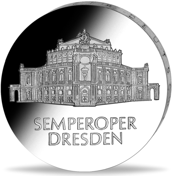 DDR, 10 Mark 1985 Semperoper Dresden - Münze Vorderseite