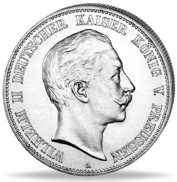 2 Mark Kaiser Wilhelm II. - Vorderseite Münze