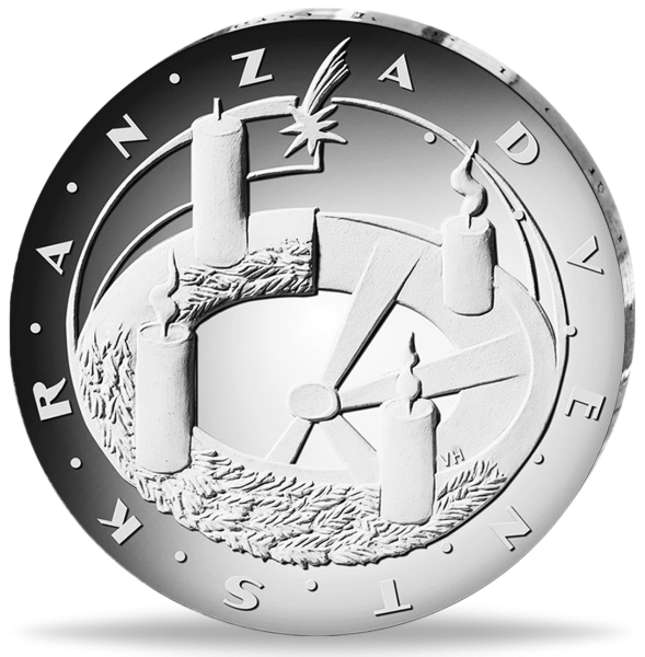 25 Euro Adventskranz - Münze Vorderseite