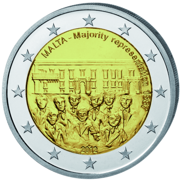 2 Euro Mehrheitsvertretung - Münze Vorderseite