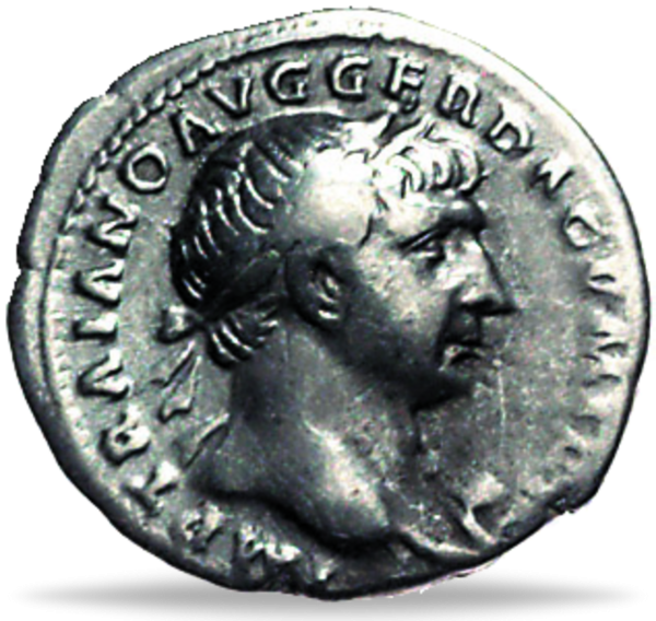 Denar Kaiser Trajan - Vorderseite Münze