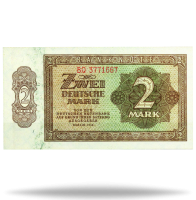 DDR, 2 Mk Banknote 1948 - Schein Vorderseite DDR, 2 Mk Banknote 1948 - Schein Vorderseite