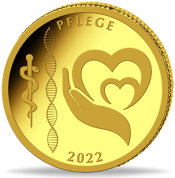 Gold-Gedenkprägung Pflege