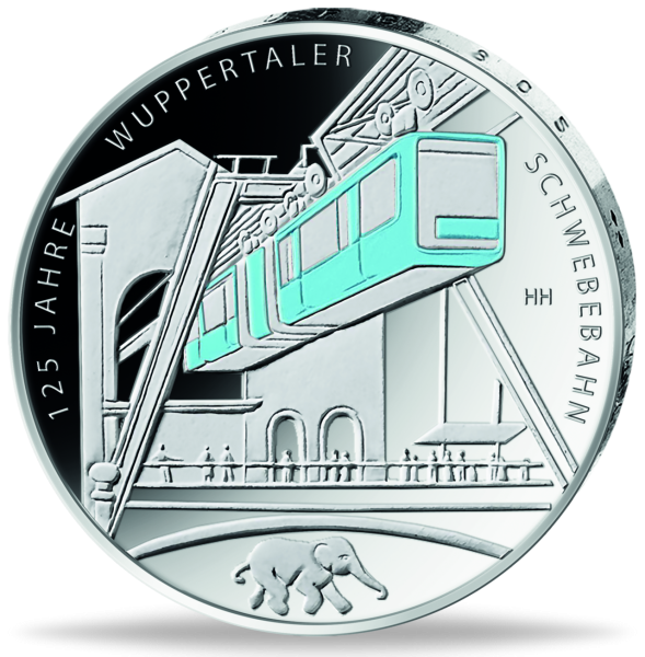 Deutschland, 35 Euro 125 Jahre Wuppertaler Schwebebahn, 2026 - Münze Vorderseite