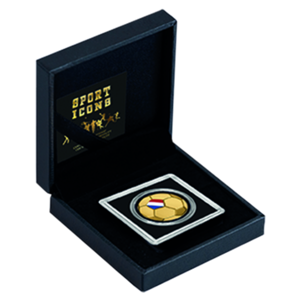 Tschad, 3000 Francs, 1/1000 oz Gold 'Niederlande Fußball' - Münze in Etui