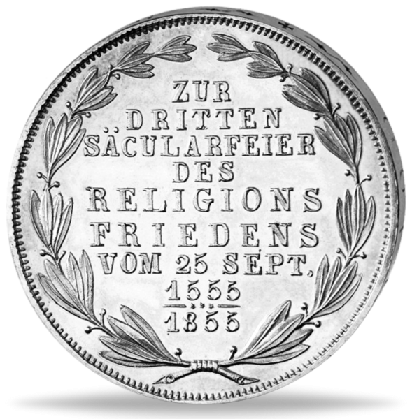 Doppelgulden Frankfurt - Religion Thun 138 - Münze Vorderseite