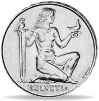 Schweiz, 5 Schweizer Franken 1936, Pro Patria - Silber