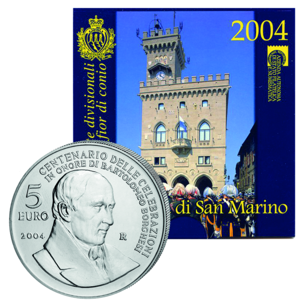 8,88 Euro-Kursmünzensatz mit 1 Cent - 2 Euro plus 5 Euro-Sammlermünze in Silber