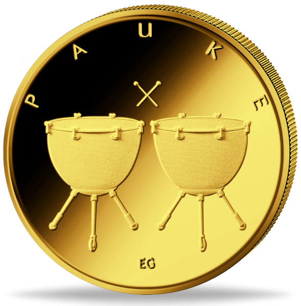50 Euro Pauke Edition - Vorderseite Münze