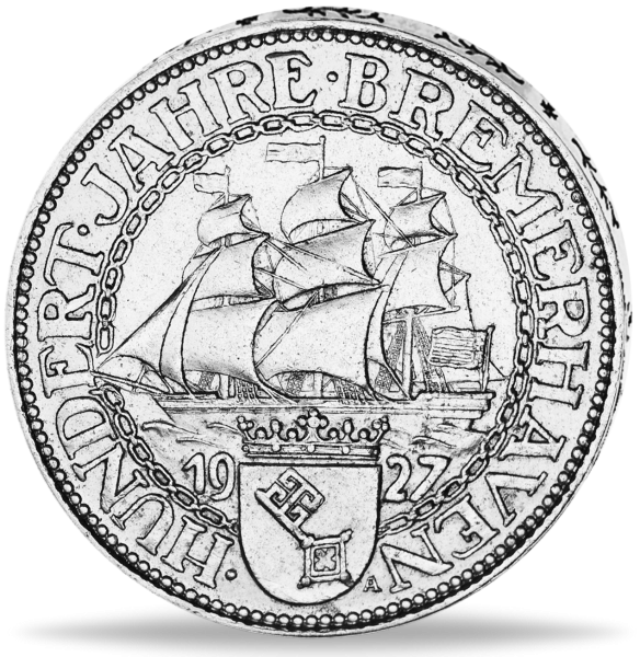 5 Reichsmark Bremerhaven - Vorderseite Münze