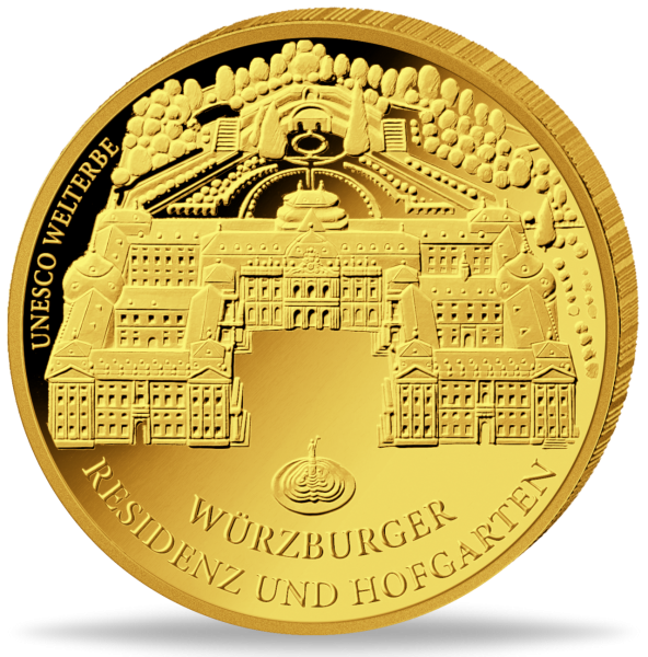 100 Goldeuro Residenz Würzburg - Münze Vorderseite