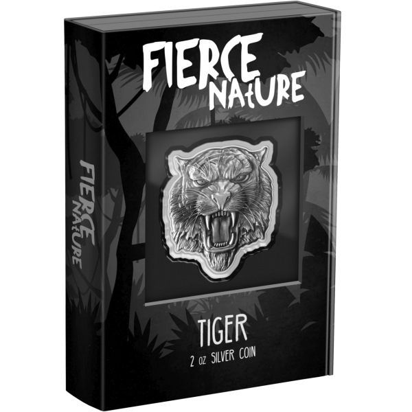 5 $ Tiger, Wilde Natur Antik F - Kassette geschlossen