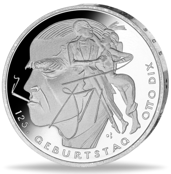 20 Euro „125. Geburtstag Otto Dix“ - Polierte Platte - Münze Vorderseite