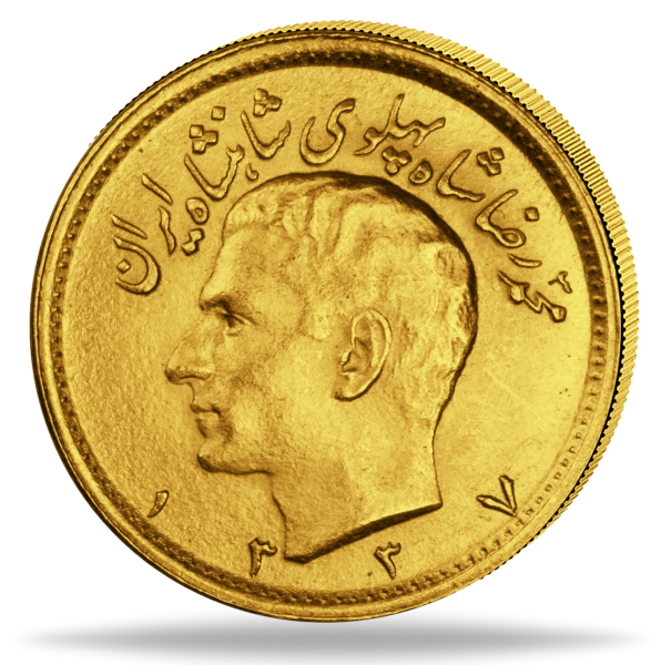 1/2 Pahlavi Kopf/Löwe Gold - Münze Vorderseite