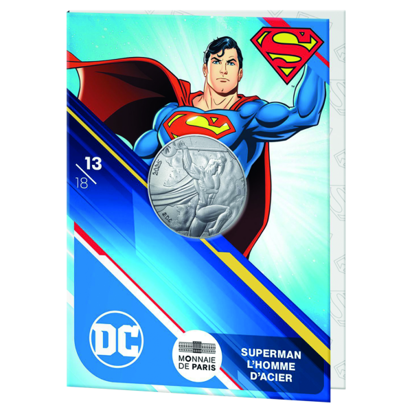 10 Euro Superman, der Mann aus Stahl, 2025, Silber, st - Münze in Coincard
