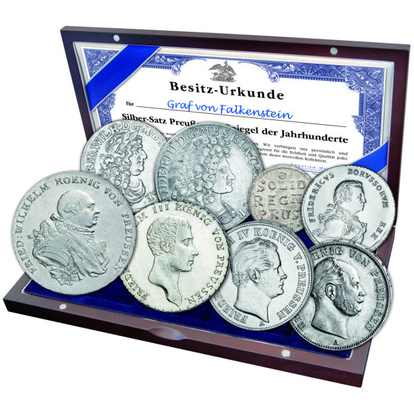 8 Münzen Preussen über Jahrhunderte - Kassette