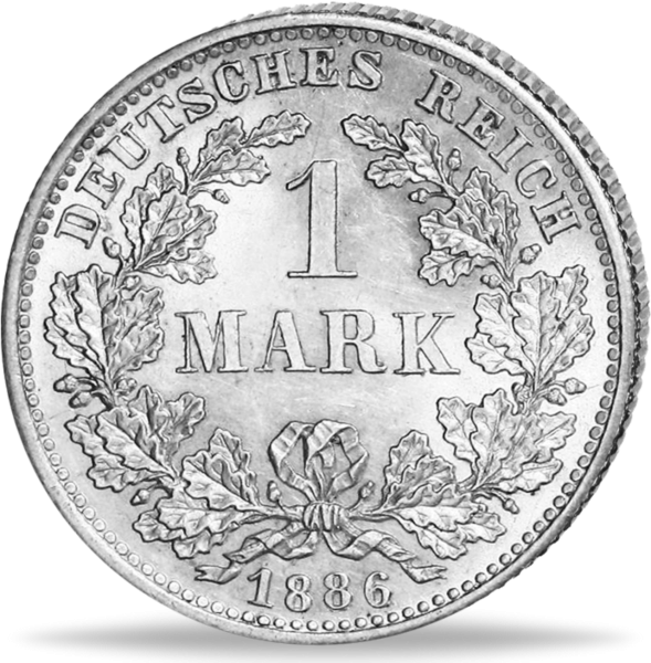 1 Mark Silbermünze des Deutschen Kaiserreichs - Vorderseite Münze