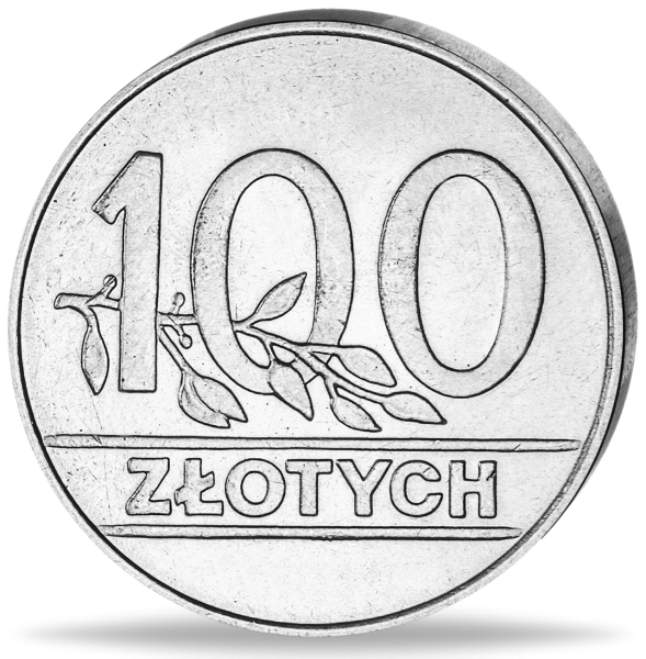 100 Zloty Republik Polen - Münze Vorderseite