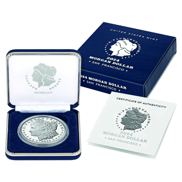 10 Dollar Morgan Silber - Lieferumfang