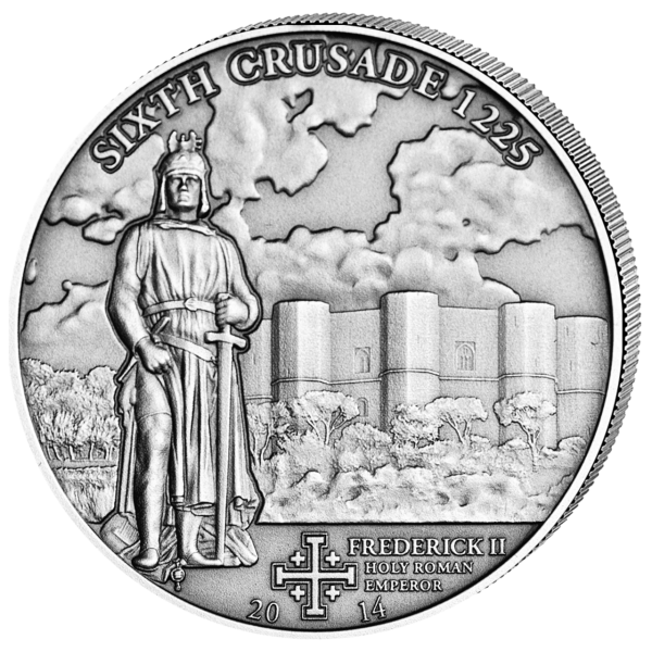 5 Dollar Kreuzzug 6 Kaiser Friedrich II - Vorderseite Münze