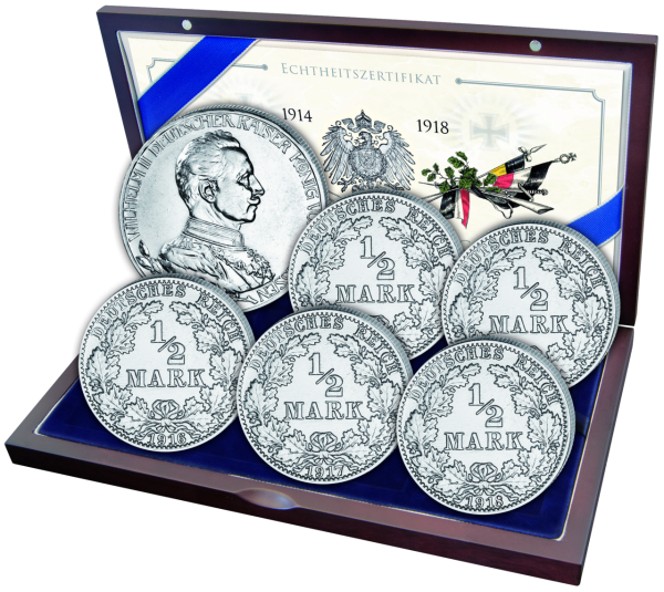 Deutsches Kaiserreich, Gedenksatz 100 Jahre Ende des Ersten Weltkrieges - Silber
