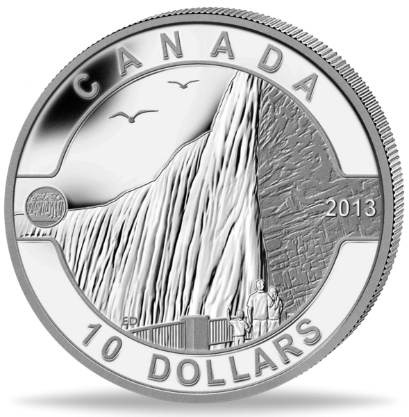 10 $ Niagara Fälle O Canada - Münze Vorderseite