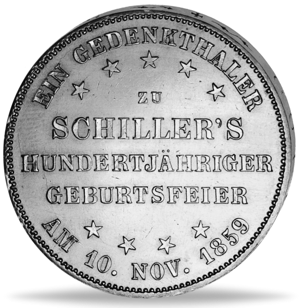 Vereinstaler Frankfurt - Schiller Thun 139 - Münze Vorderseite