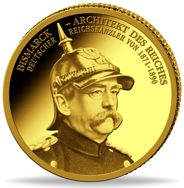 Gold Gedenkpraegung Fuerst Otto von Bismarck Vorderseite
