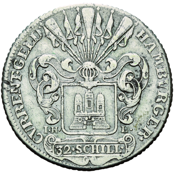 32 Schilling Hamburg - Vorderseite Münze
