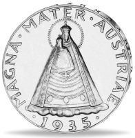 Republik Österreich, 5 Schilling 1934-1936 Madonna - Silber