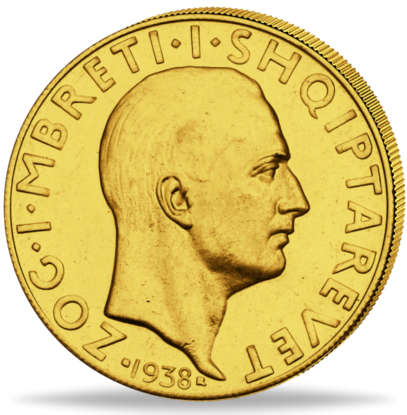 100 Franga Albanien 1938 - Vorderseite Münze