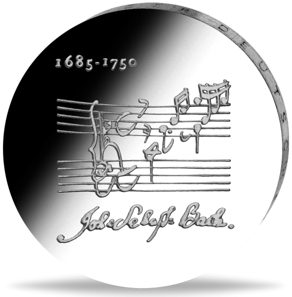 20 Mark der DDR Johann Sebastian Bach - Vorderseite Münze