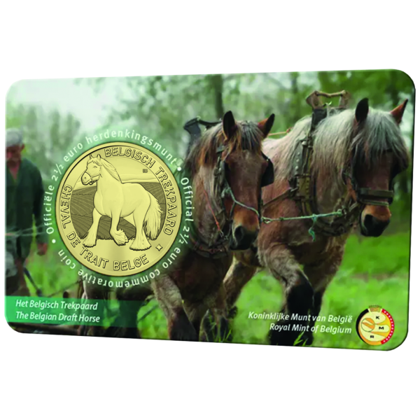 2,5 Euro Zugpferd, 2026, wallonische Coincard - Coincard Vorderseite