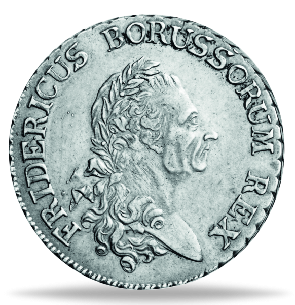 Sterbetaler "König Friedrich II." - Vorderseite Münze