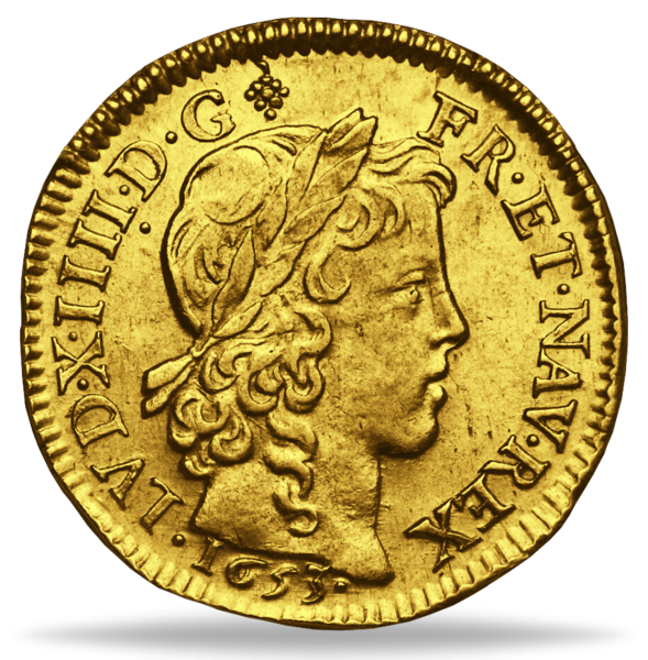 Louis d'or „König Ludwig XIV.“ 1653 - Münze Vorderseite