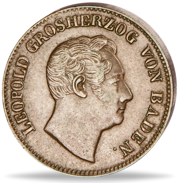 1 Kreuzer Großherzog Leopold - Münze Vorderseite