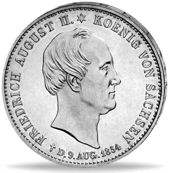 Ausbeutetaler Friedrich August II. Thun 330 - Münze Vorderseite