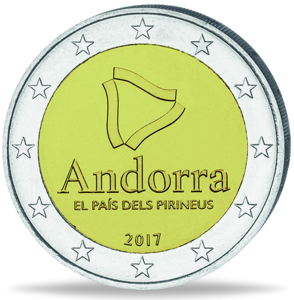 2 Euro Das Land in den Pyrenaeen - Münze Vorderseite