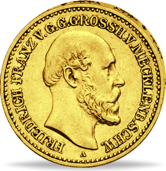 10 Mark - Friedrich Franz II. 1878 A - Vorderseite Münze