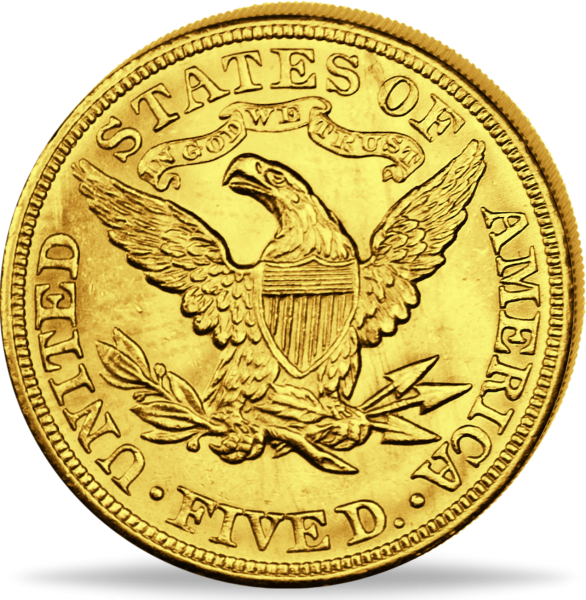 5 Dollar Liberty Head Coronet Head - Rückseite Münze