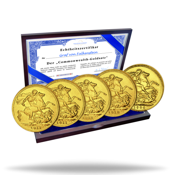 S3204803 ^ V0001243 ^  ^  ^  ^_5x1Pfd_Commonwealth_Goldsatz_Georg_V_inklusive_Zu