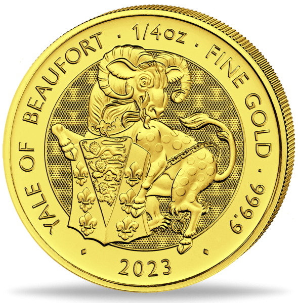 25 Pfund Tudor Beast Yale of Beaufort - Münze Vorderseite