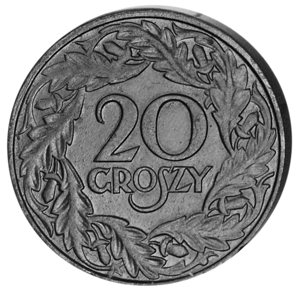 Polen 20 Groszy 1923 Fast Stempelglanz - Münze Vorderseite
