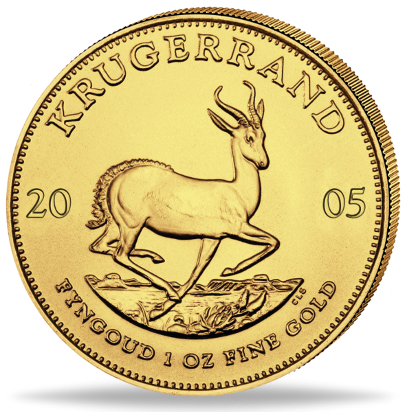Krügerrand 1 Unze Gold 2005 - Münze Vorderseite