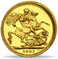 1 Sovereign Georg IV. mit Kranz - Rückseite Münze 1 Sovereign Georg IV. mit Kranz - Rückseite Münze