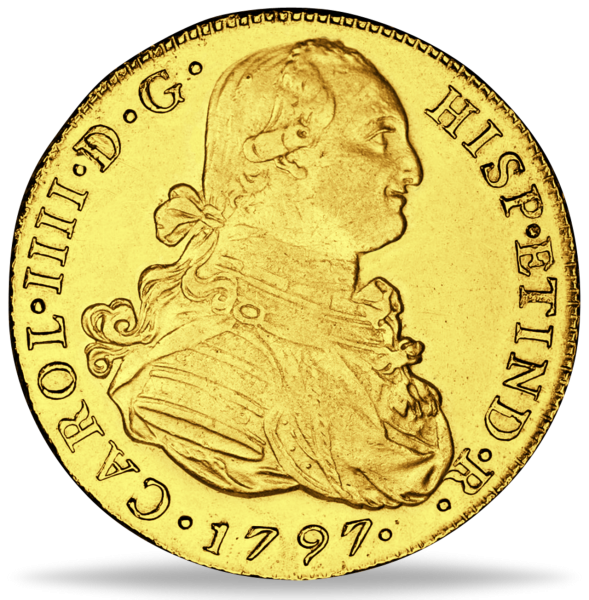 8 Escudo Karl IV - Münze Vorderseite