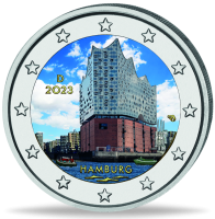 2 E Elphilh. m.Farbapplikation - Münze Vorderseite 2 E Elphilh. m.Farbapplikation - Münze Vorderseite