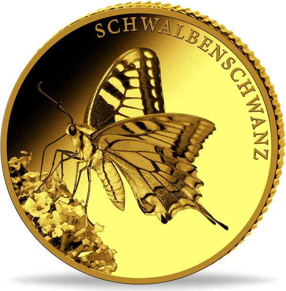 Schwalbenschwanz Gold-Gedenkprägung - Münze Vorderseite