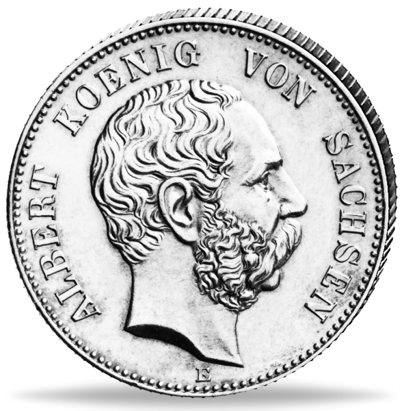 Königreich Sachsen, 2 Mark 1891-1902, König Albert J.124 - Münze Vorderseite